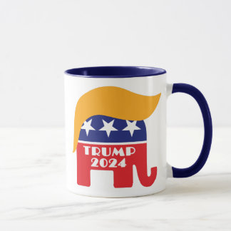 President Donald Trump 2024 GOP Olifant Haar Mok