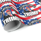 President Donald Trump 2024 Keep America Great USA Cadeaupapier (Rol Hoek)
