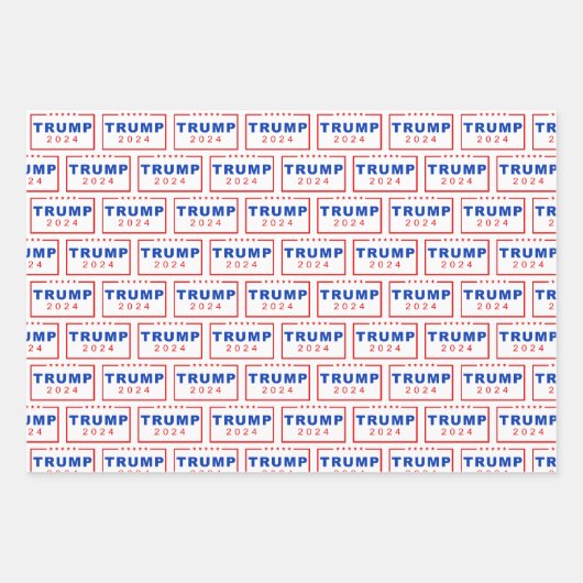 President Donald Trump 2024 Patriottische kerst Inpakpapier Vel (Voorkant 3)