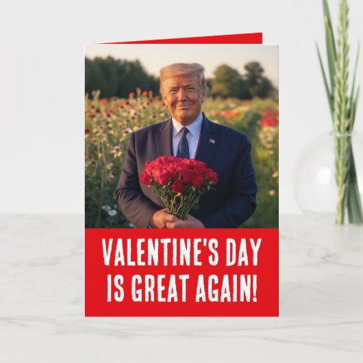 President Donald Trump 2025 Grote Valentijnsdag Feestdagen Kaart (Voorkant)