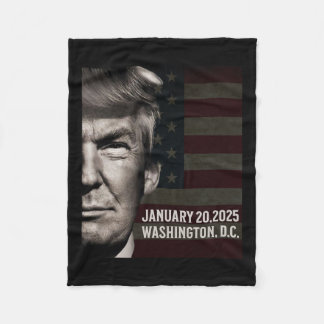 President Donald Trump 2025 Inauguratie Datum Comm Fleece Deken