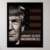 President Donald Trump 2025 Inauguratie Datum Comm Poster (Voorkant)