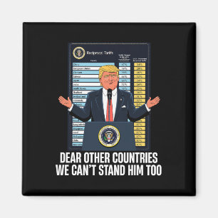 President Donald Trump 2025 Tarief Dat We Niet Kun Magneet
