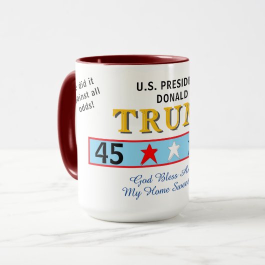 President Donald Trump 45 en 47 Mok (Voorkant links)