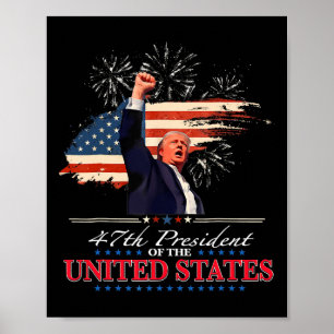 President Donald Trump 47e Inaugura van het Amerik Poster