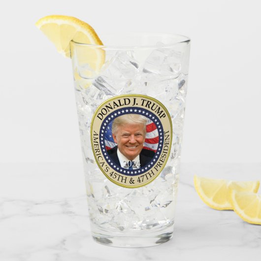 President Donald Trump 47e President 2024 Foto Glas (Voorkant ijs)