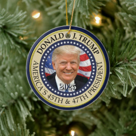 President Donald Trump 47e President 2024 Foto Keramisch Ornament