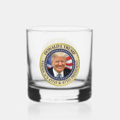 President Donald Trump 47e President 2024 Foto Whisky Glas (Voorkant)