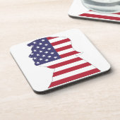 PRESIDENT DONALD TRUMP AMERICAN FLAG ONDERZETTER (Linkerzijde)