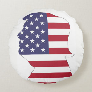 PRESIDENT DONALD TRUMP AMERICAN FLAG ROND KUSSEN