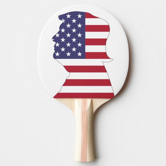 PRESIDENT DONALD TRUMP AMERICAN FLAG TAFELTENNISBATJE (Voorkant)