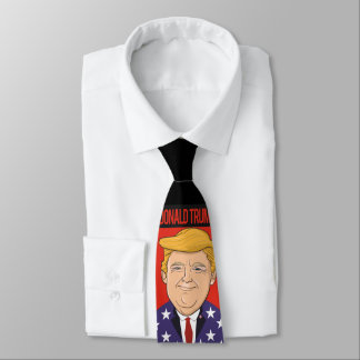 President Donald Trump. Amerikaanse vlag. Stropdas