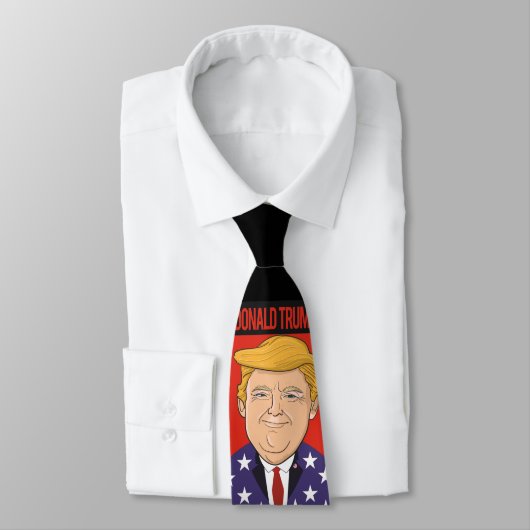 President Donald Trump. Amerikaanse vlag. Stropdas (Gebonden)