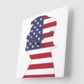 PRESIDENT DONALD TRUMP AMERIKAANSE VLAG VIERKANTE KLOK (Hoek)