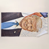 President Donald Trump Art Beach Towel Strandlaken (Voorkant)