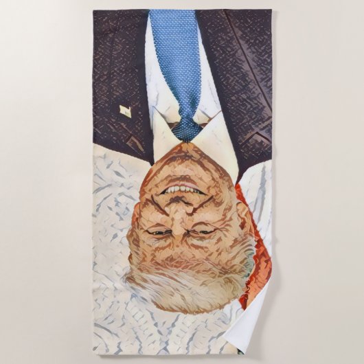 President Donald Trump Art Beach Towel Strandlaken (Voorkant)