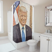 President Donald Trump Art — Showgordijn Douchegordijn (In situ)