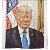 President Donald Trump Art — Showgordijn Douchegordijn (Voorkant)