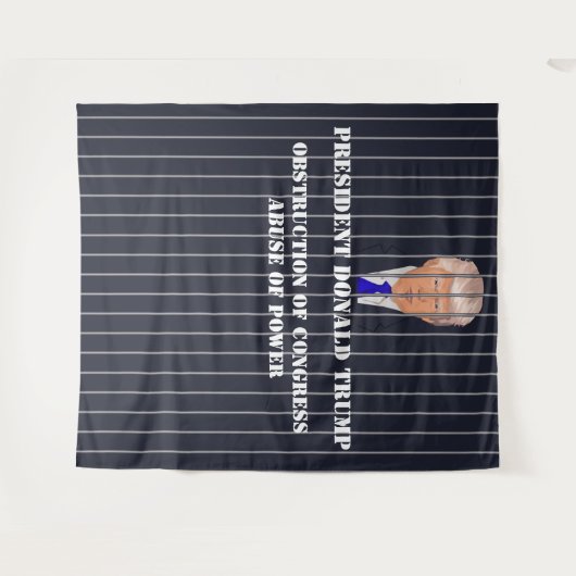 President Donald Trump beschuldigt de gevangenis i Wandkleed (Voorkant (horizontaal))