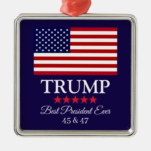 PRESIDENT DONALD TRUMP BEST PRESIDENT EVER  METALEN ORNAMENT (Voorkant)