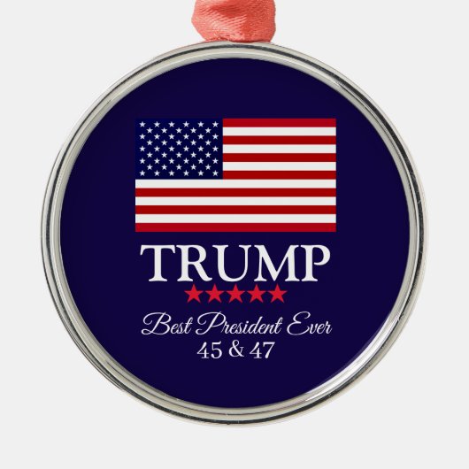 PRESIDENT DONALD TRUMP BEST PRESIDENT EVER  METALEN ORNAMENT (Voorkant)