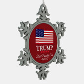 PRESIDENT DONALD TRUMP BEST PRESIDENT EVER  TIN SNEEUWVLOK ORNAMENT (Links)