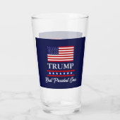 PRESIDENT DONALD TRUMP BESTE PRESIDENT OOIT GLAS (Achterkant)
