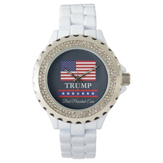 PRESIDENT DONALD TRUMP BESTE PRESIDENT OOIT HORLOGE (Voorkant)