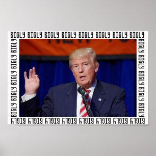 President Donald Trump "Bigly" Lijst Poster