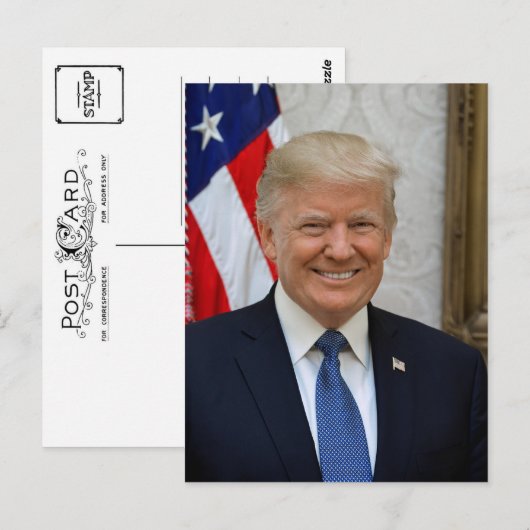 president Donald Trump Briefkaart (Voorkant / Achterkant)