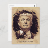 President Donald Trump Briefkaart (Voorkant / Achterkant)