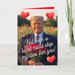 President Donald Trump Bullet Love Valentijnsdag Feestdagen Kaart