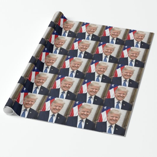President Donald Trump Cadeaupapier (Uitgerold)