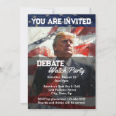 President Donald Trump Debat Watch Party Custom Kaart (Voorkant)