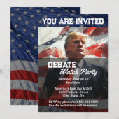 President Donald Trump Debat Watch Party Custom Kaart (Voorkant / Achterkant)