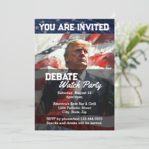 President Donald Trump Debat Watch Party Custom Kaart