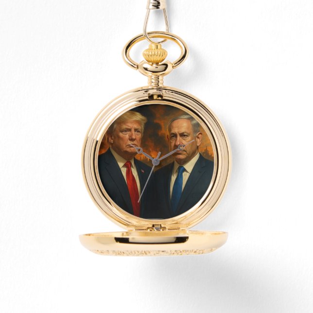 President Donald Trump en Netanyahu Watch Horloge (Voorkant)