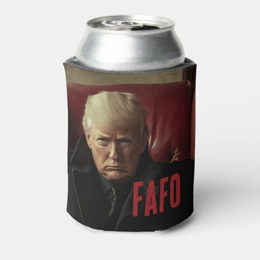 President Donald Trump FAFO F rond en ontdek het Blikjeskoeler (Blikje Achterkant)