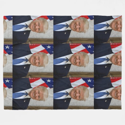 president Donald Trump Fleece Deken (Voorkant (Horizontaal))
