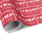 President Donald Trump Forever Rood Kerstfeest Cadeaupapier (Rol Hoek)