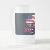 PRESIDENT DONALD TRUMP FROSTED GLASS MOK (Voorkant links)
