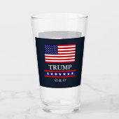 PRESIDENT DONALD TRUMP GLASS GLAS (Voorkant)