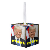 President Donald Trump Goedkeuringsbeoordeling Decoratie (Achter hoekig)