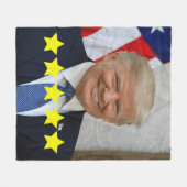 President Donald Trump Goedkeuringsbeoordeling Fleece Deken (Voorkant (Horizontaal))