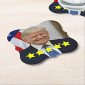 President Donald Trump Goedkeuringsbeoordeling Kartonnen Onderzetters (Gekanteld)