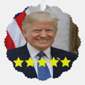 President Donald Trump Goedkeuringsbeoordeling Ornament Kaart (Achterkant)