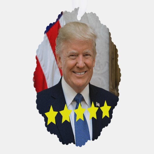 President Donald Trump Goedkeuringsbeoordeling Ornament Kaart (Rechts)