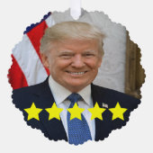 President Donald Trump Goedkeuringsbeoordeling Ornament Kaart (Voorkant)