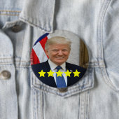 President Donald Trump Goedkeuringsbeoordeling Ronde Button 4,0 Cm (In situ)