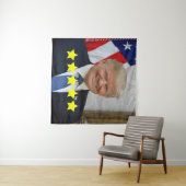 President Donald Trump Goedkeuringsbeoordeling Wandkleed (In Situ (horizontaal))